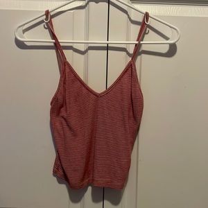 Brandy Melville red and white striped tank top/crop top.